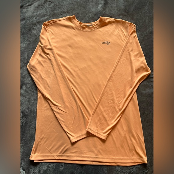 Reel Life Long Sleeve Orange/Salmon‎ Shirt Size Large - Picture 1 of 6